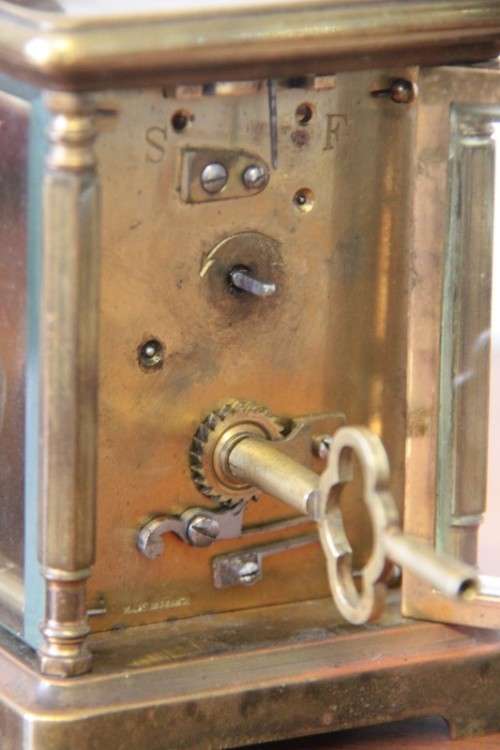 An incredible early 20th century French made solid brass "Mappin & Webb" carriage clock