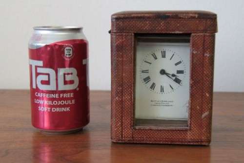An incredible early 20th century French made solid brass "Mappin & Webb" carriage clock