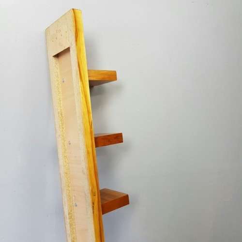 A beautiful, stylish and modern 5-shelf Cherry wood wall display shelf in wonderful condition