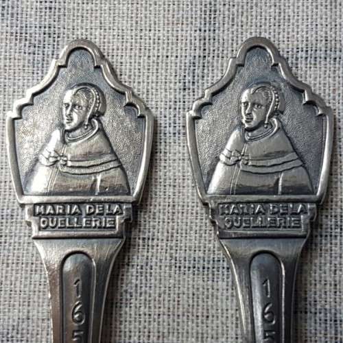 A spectacular rare Dutch Sola 90 boxed set of six EPNS teaspoons, six cake forks & sugar spoon