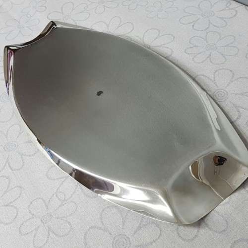 A beautiful large Rhodesian "double-handle" engraved silver plated serving/ snack tray