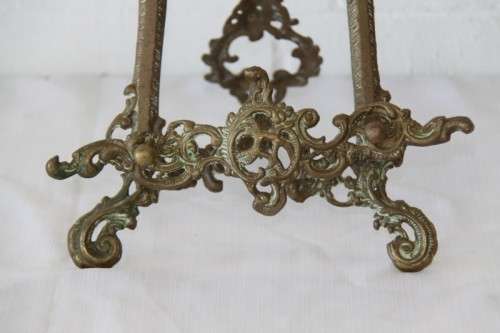 A stunning Victorian antique solid brass art stand/ easel with incredible ornate detailing