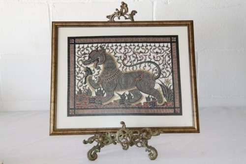 A stunning Victorian antique solid brass art stand/ easel with incredible ornate detailing
