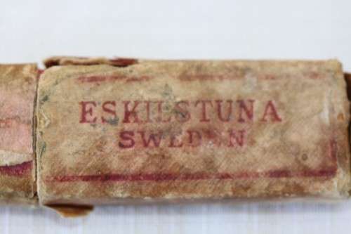 An awesome rare antique "Haljestrand Eskilstuna MKN08" Swedish cut throat razor in its original box