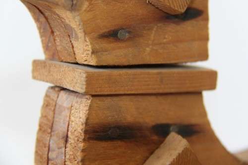 Awesome antique (1922) hand made wooden dog toy w/ articulating limbs in great condition - RS17Sale