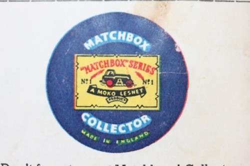 A lovely antique Matchbox Collectors Roadway series car catalogue book
