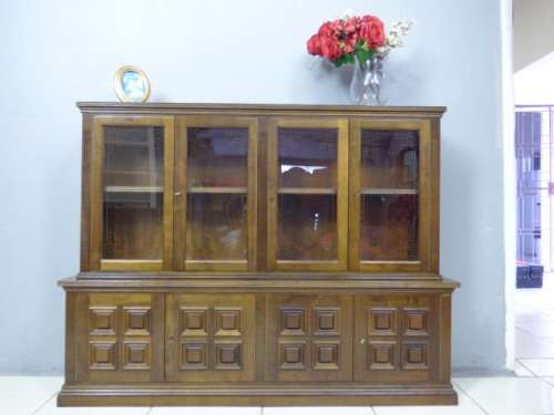 An exquisite vintage Teak 'Adam Bede' bookcase/showcase with a double door bottom cabinet.Stunning!!