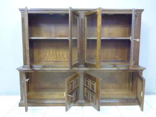 An exquisite vintage Teak 'Adam Bede' bookcase/showcase with a double door bottom cabinet.Stunning!!