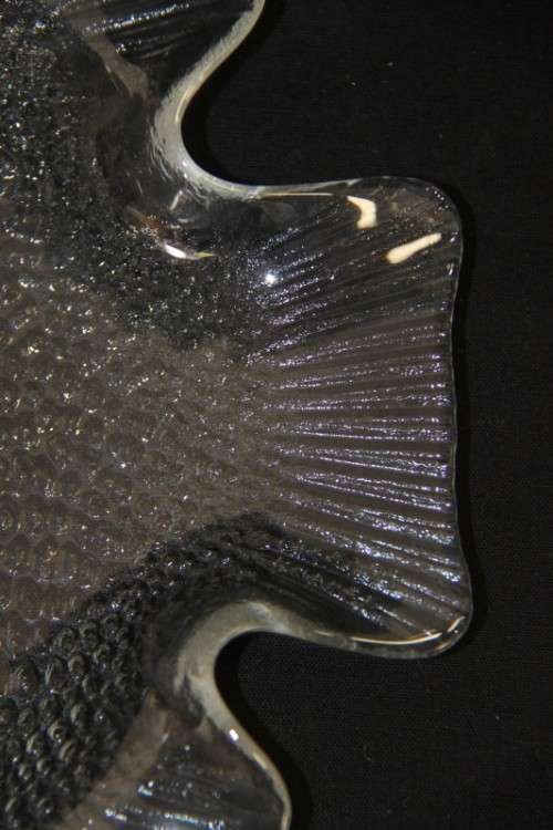3x stunning sets (of 6x each) fish shaped glass dinner plates in great condition; bid/set - RS17Sale