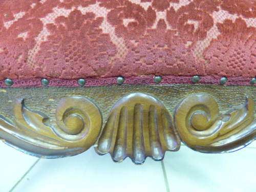 Two beautiful, elegant Victorian arm chairs with deep button detailing & brocade fabric!!! bid/chair
