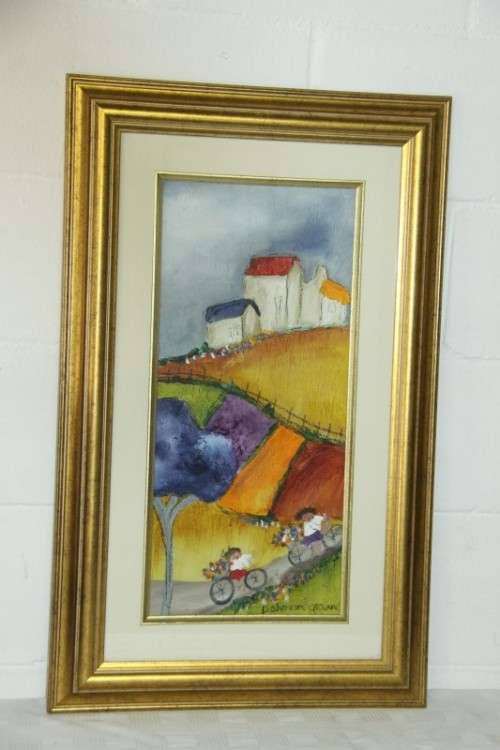 A beautiful and vibrant framed original signed "Petro van Graan" mixed media painting = Stunning!!!