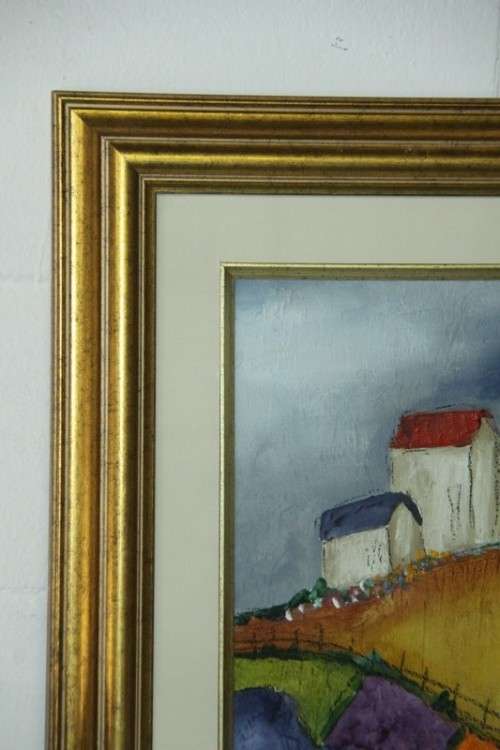 A beautiful and vibrant framed original signed "Petro van Graan" mixed media painting = Stunning!!!