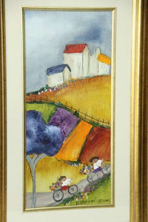 A beautiful and vibrant framed original signed "Petro van Graan" mixed media painting = Stunning!!!