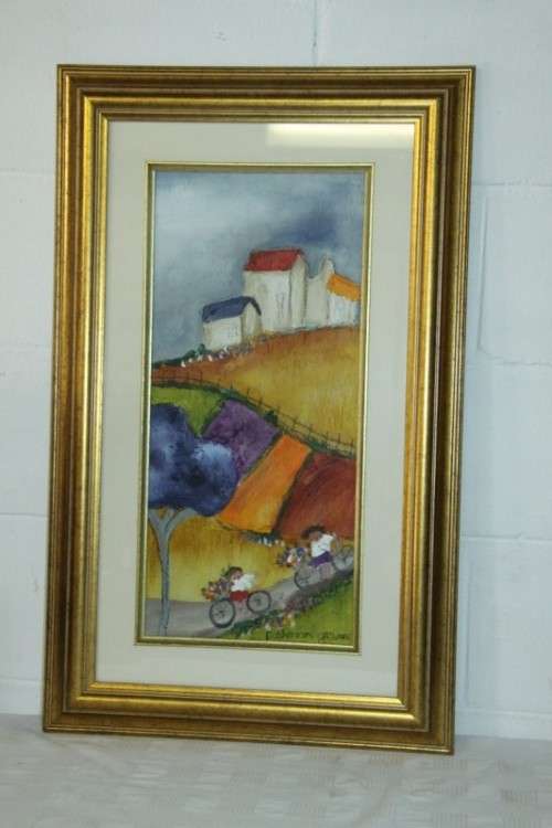 A beautiful and vibrant framed original signed "Petro van Graan" mixed media painting = Stunning!!!