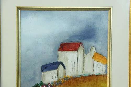 A beautiful and vibrant framed original signed "Petro van Graan" mixed media painting = Stunning!!!