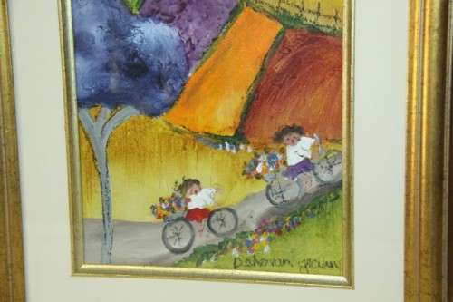 A beautiful and vibrant framed original signed "Petro van Graan" mixed media painting = Stunning!!!