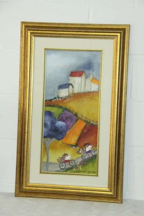 A beautiful and vibrant framed original signed "Petro van Graan" mixed media painting = Stunning!!!