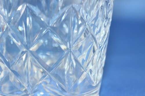 A spectacular lead crystal whiskey water jug w/ beautiful cut crystal detailing in superb condition
