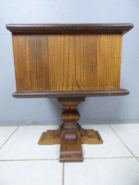 A beautiful, large stylish pine pedestal with a drawer. Chunky, solid furniture!! RS17Sale