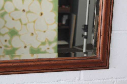 Magnificent (large 1.3m) bevelled glass framed wall mirror in incredible condition - RS17Sale