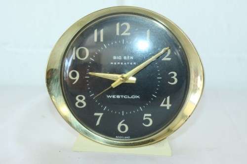 An amazing vintage "Scottish" made Westclox Big Ben Repeater mechanical wind-up bedside clock