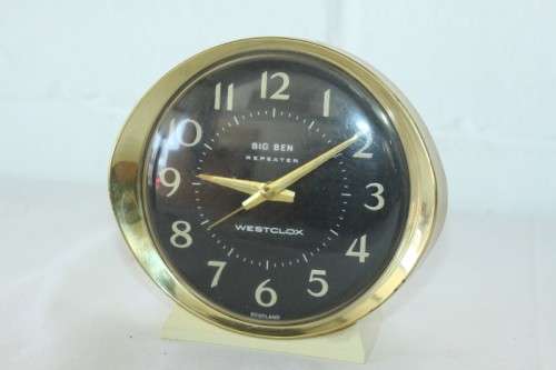 An amazing vintage "Scottish" made Westclox Big Ben Repeater mechanical wind-up bedside clock