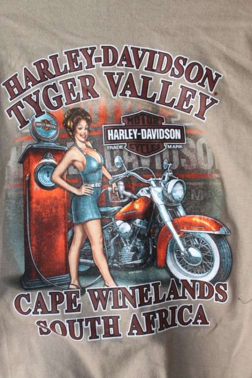 A wonderful authentic Harley Davidson Cape Winelands branded printed t-shirt in superb condition