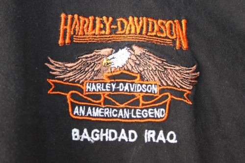 Amazing authentic Harley Davidson Baghdad Iraq branded printed t-shirt in wonderful condition RS17