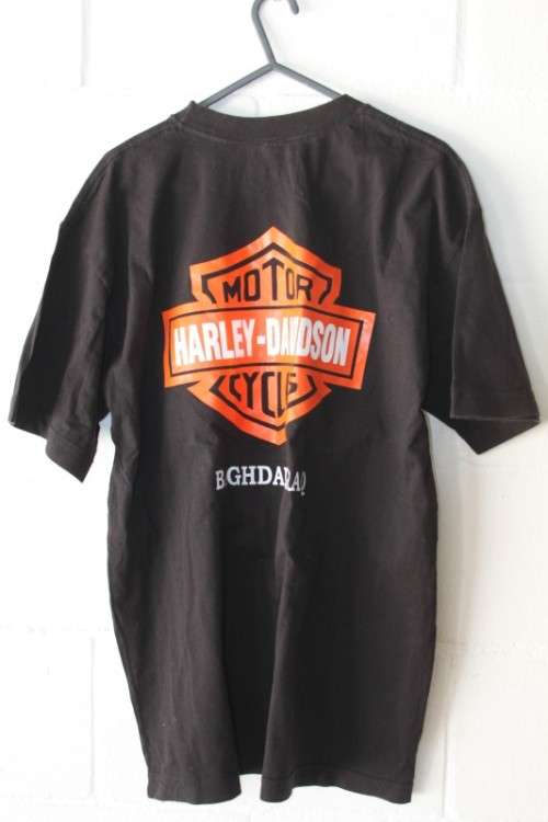 Amazing authentic Harley Davidson Baghdad Iraq branded printed t-shirt in wonderful condition RS17