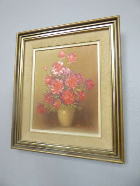 Two beautifully framed, signed Robert Cox oil paintings of flowers, stunning South African art!!!