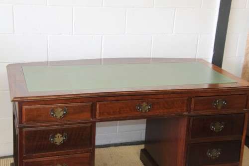 A spectacular imbuia ladies executive desk with 9x drawers in stunning condition