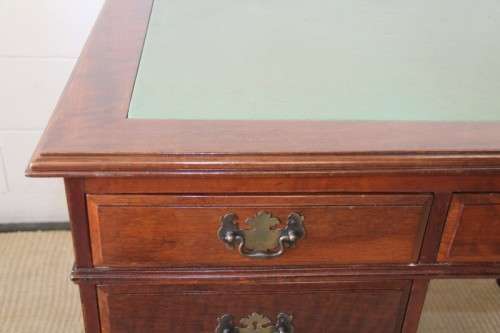 A spectacular imbuia ladies executive desk with 9x drawers in stunning condition