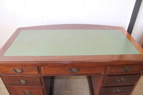 A spectacular imbuia ladies executive desk with 9x drawers in stunning condition
