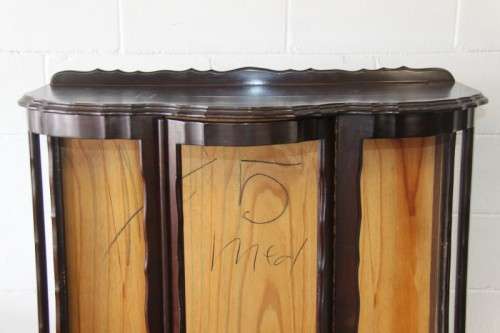 An amazing vintage Kenbow ball and claw display cabinet - perfect for restoration!