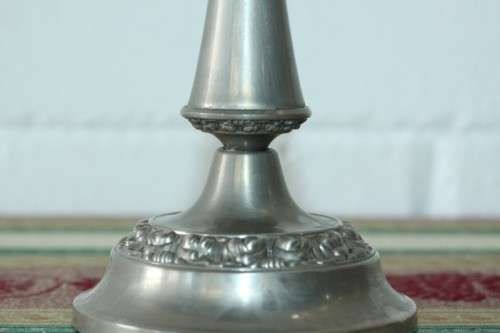 A beautiful vintage English made silver plated candle holder with stunning ornate detaining RS17