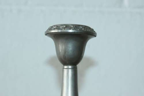 A beautiful vintage English made silver plated candle holder with stunning ornate detaining RS17