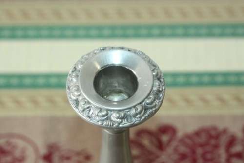A beautiful vintage English made silver plated candle holder with stunning ornate detaining RS17