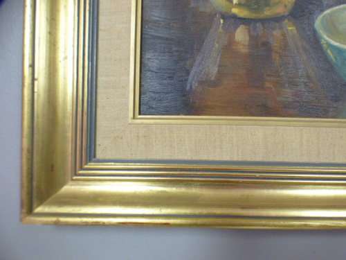An incredible original signed & framed Carlos Sdoya (1914 - 1996) oil on board still life painting