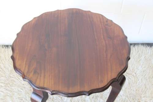 A superb scalloped edge solid oak ball and claw occasional table in wonderful condition
