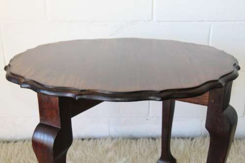 A superb scalloped edge solid oak ball and claw occasional table in wonderful condition
