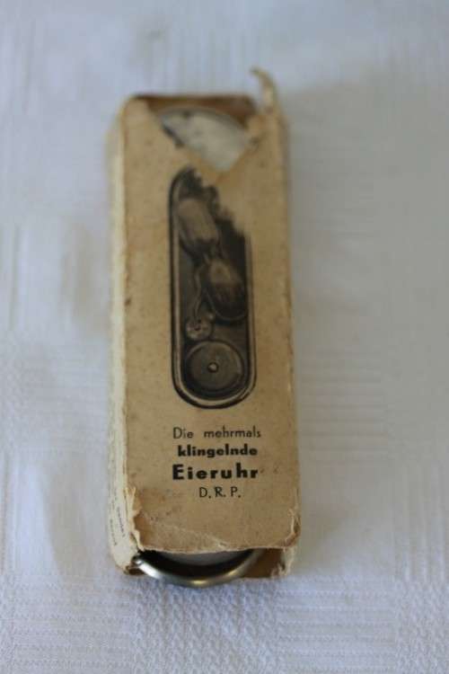 An extremely rare vintage "mid-century" German made "Kosta" steel egg timer with hourglass
