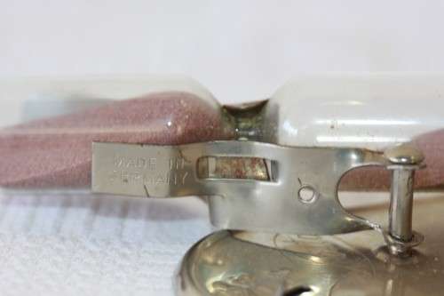 An extremely rare vintage "mid-century" German made "Kosta" steel egg timer with hourglass