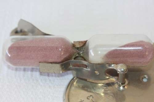 An extremely rare vintage "mid-century" German made "Kosta" steel egg timer with hourglass