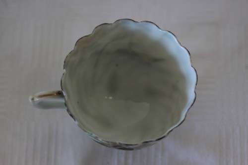 Two rare antique Japanese "translucent" porcelain teacups and saucers with amazing hand painted work