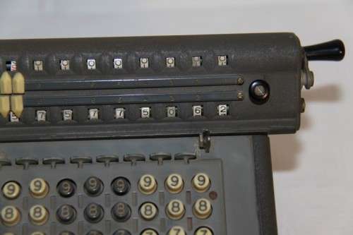 An incredible rare 1940's Monroe L200X mechanical adding machine (calculator)