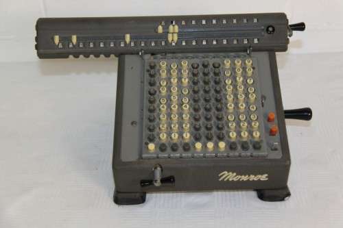 An incredible rare 1940's Monroe L200X mechanical adding machine (calculator)