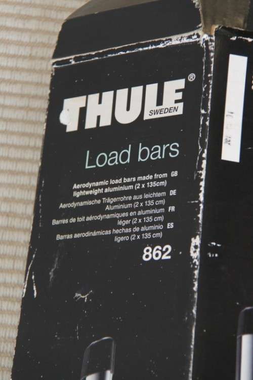 Two sets of amazing Thule lightweight aluminium kayak roof racks with accessories in great condition