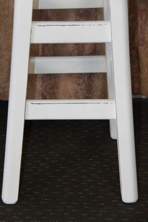 Two wonderful wooden white painted bar stools in incredible condition - bid/stool