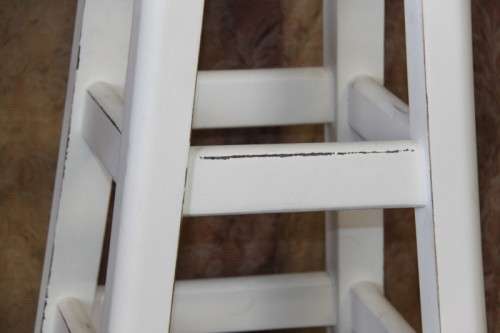 Two wonderful wooden white painted bar stools in incredible condition - bid/stool