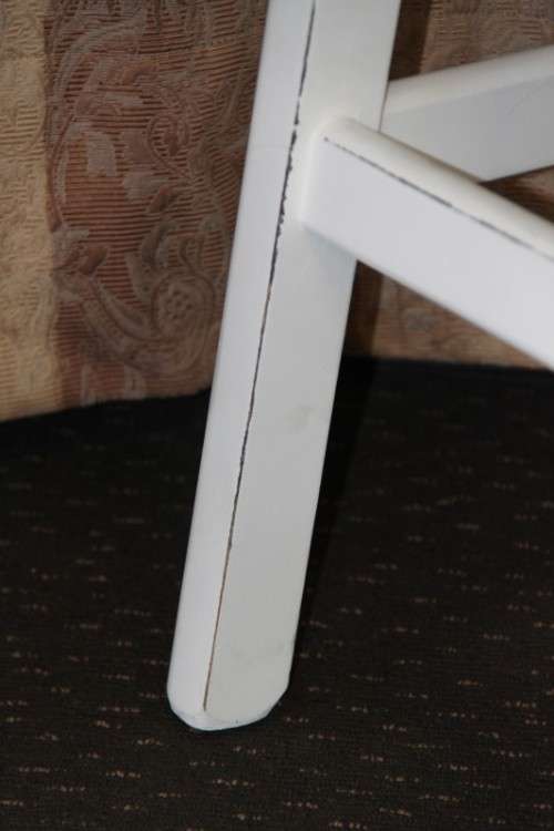 Two wonderful wooden white painted bar stools in incredible condition - bid/stool
